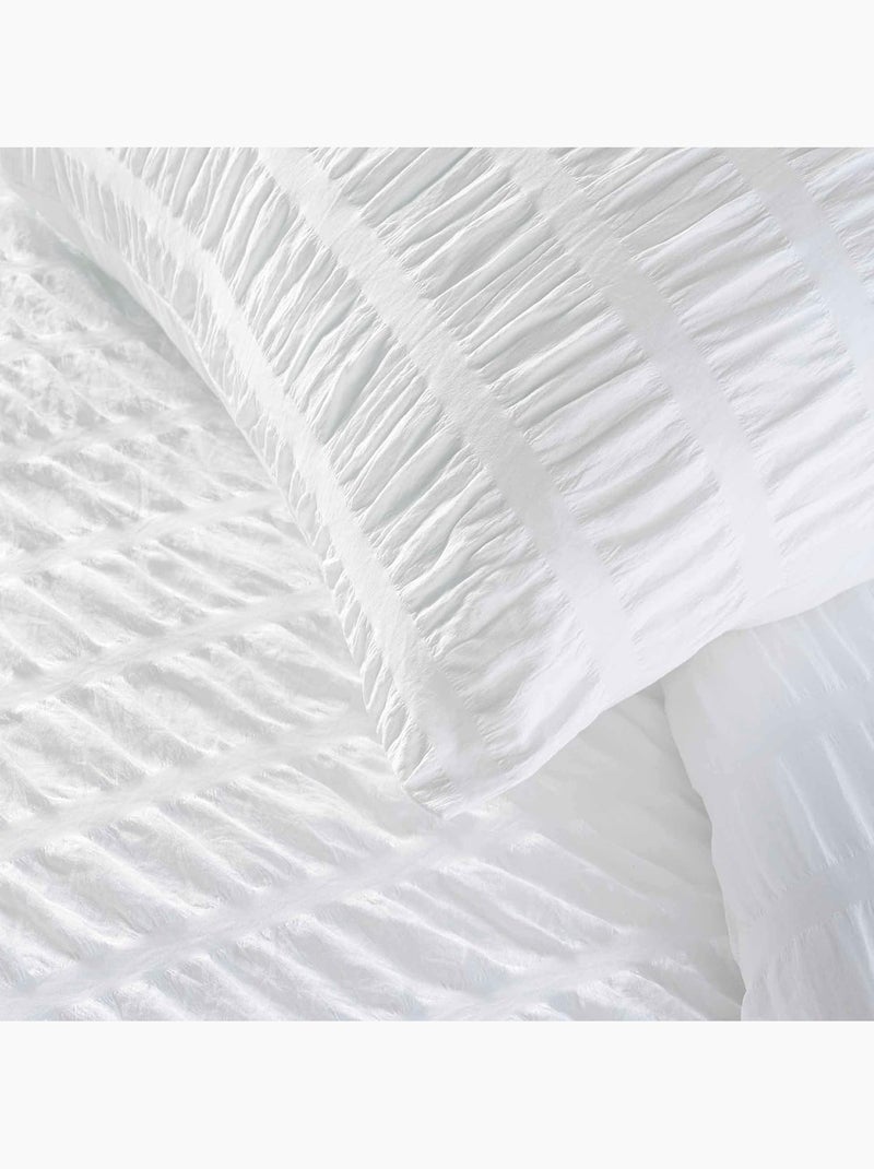 Juego de cama de 3 piezas de microfibra Blanco - Kiabi