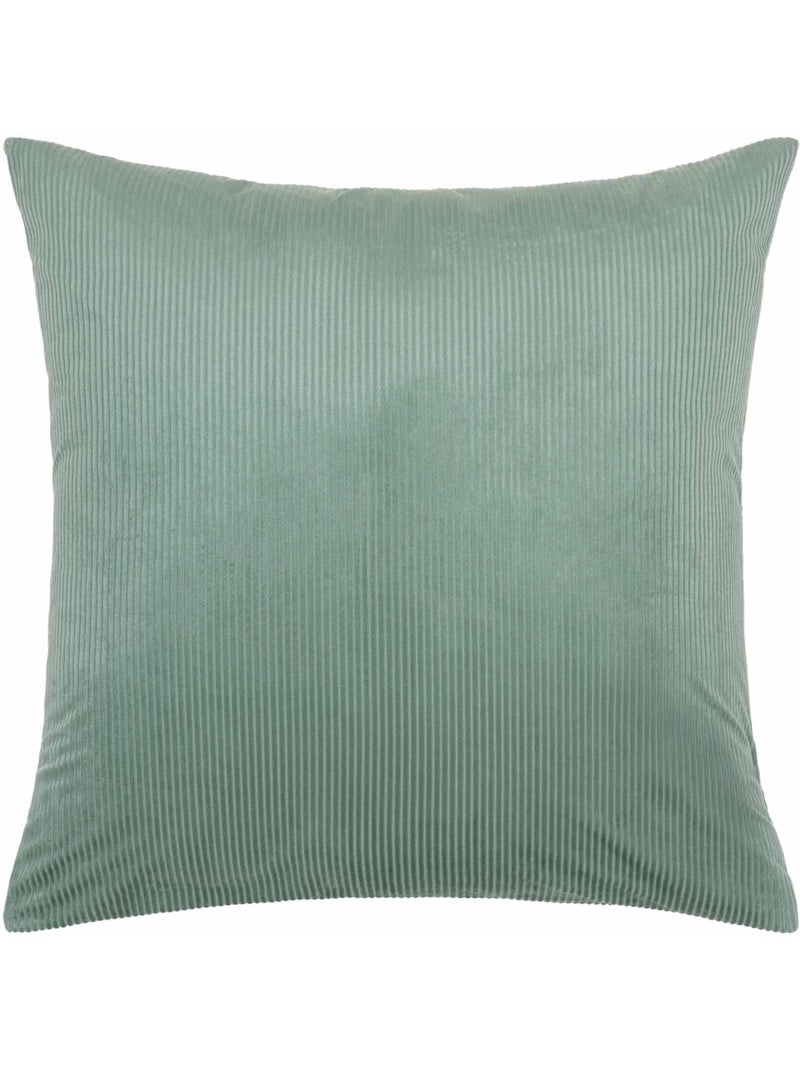 Juego de cama de 3 piezas de terciopelo acanalado liso: funda nórdica + fundas de almohada Verde - Kiabi