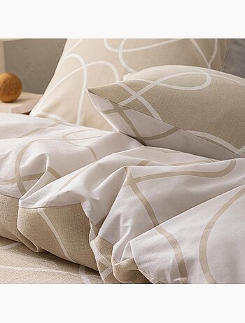 Juego de cama de 3 piezas en algodón diseño relieve funda + fundas de almohada