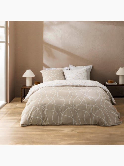 Juego de cama de 3 piezas en algodón diseño relieve funda + fundas de almohada - Kiabi