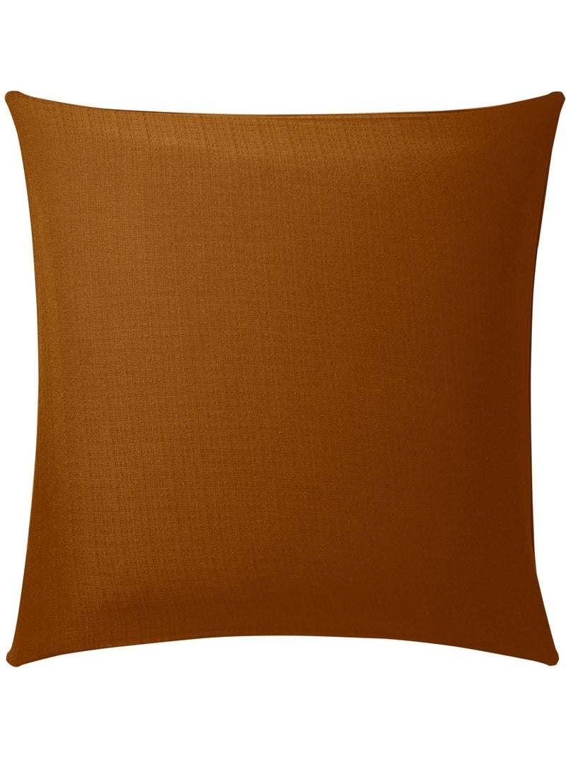 Juego de cama de 3 piezas en algodón liso en relieve + fundas de almohada Marrón claro - Kiabi