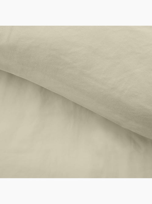 Juego de cama de 3 piezas en funda de microfibra lavada lisa + fundas de almohada - Kiabi
