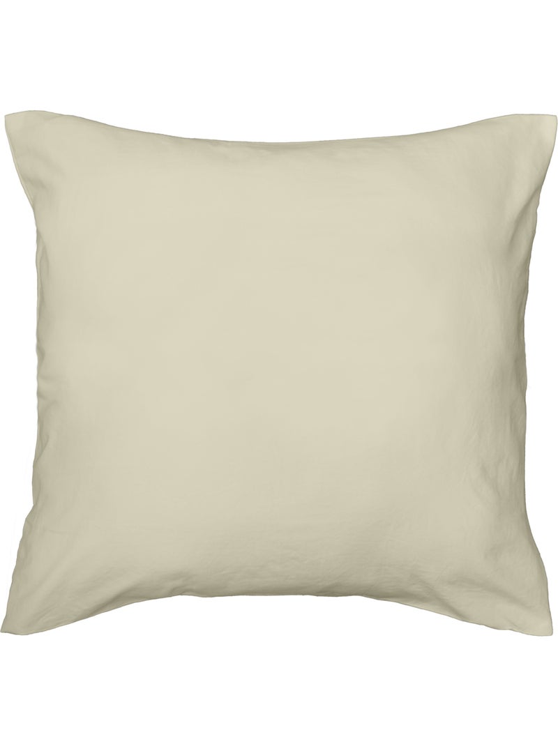 Juego de cama de 3 piezas en funda de microfibra lavada lisa + fundas de almohada Beige claro - Kiabi