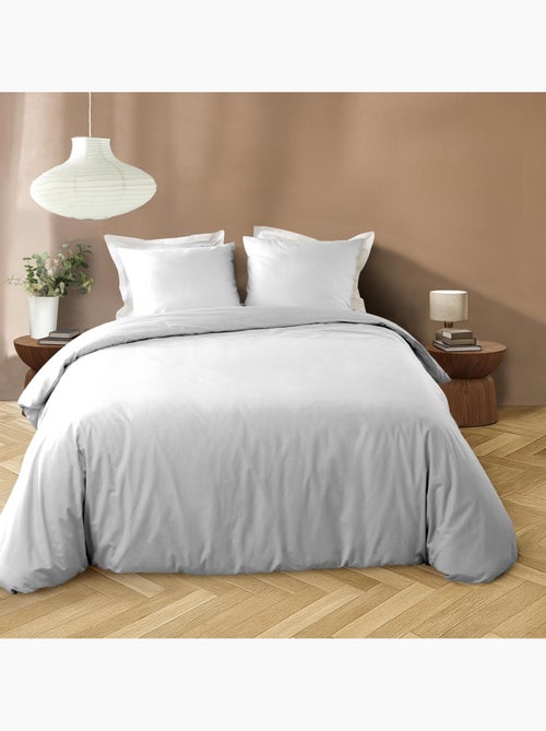 Juego de cama de 3 piezas en funda de microfibra lavada lisa + fundas de almohada - Kiabi