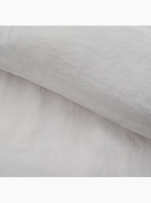 Juego de cama de 3 piezas en funda de microfibra lavada lisa + fundas de almohada - Kiabi