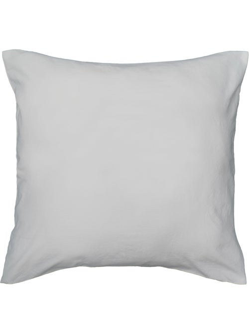 Juego de cama de 3 piezas en funda de microfibra lavada lisa + fundas de almohada - Kiabi