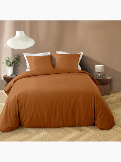 Juego de cama de 3 piezas en funda de microfibra lavada lisa + fundas de almohada - Kiabi