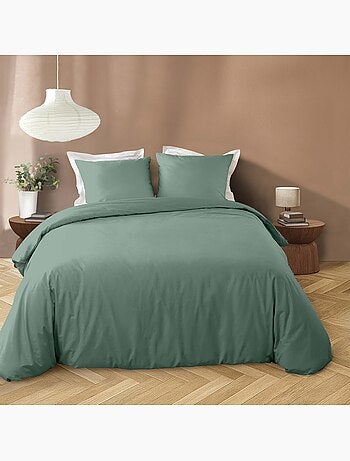 Juego de cama de 3 piezas en funda de microfibra lavada lisa + fundas de almohada