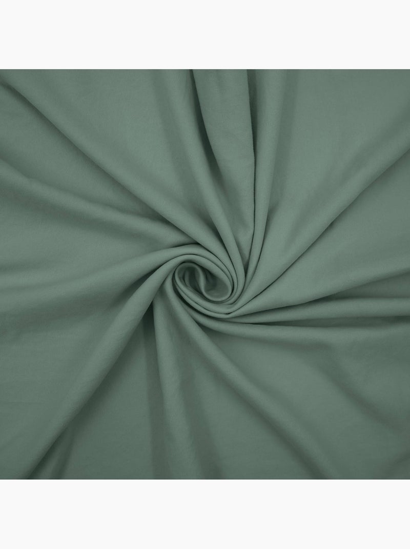 Juego de cama de 3 piezas en funda de microfibra lavada lisa + fundas de almohada Verde - Kiabi