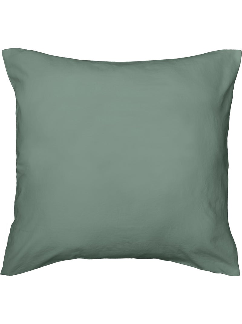 Juego de cama de 3 piezas en funda de microfibra lavada lisa + fundas de almohada Verde - Kiabi
