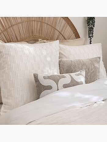 Juego de cama de 3 piezas en jacquard blanco cisne 260x240cm