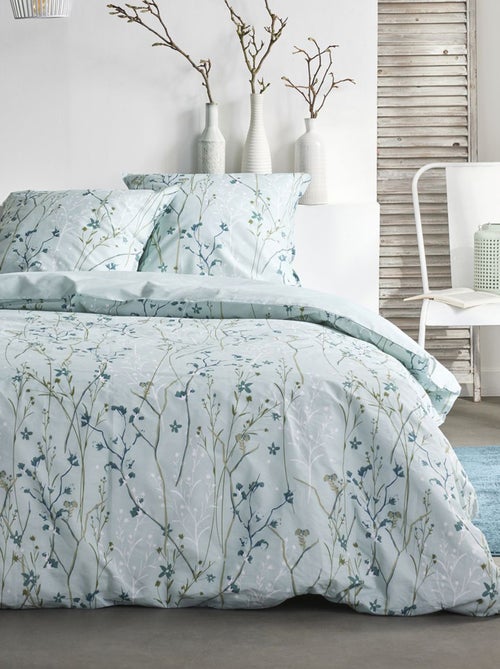 Juego de cama de 3 piezas estilo flores primaverales - Kiabi