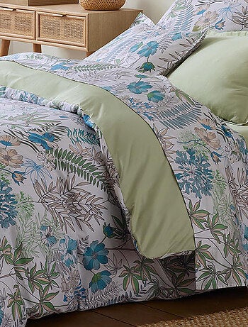 Juego de cama de 3 piezas, funda de algodón satinado + fundas de almohada