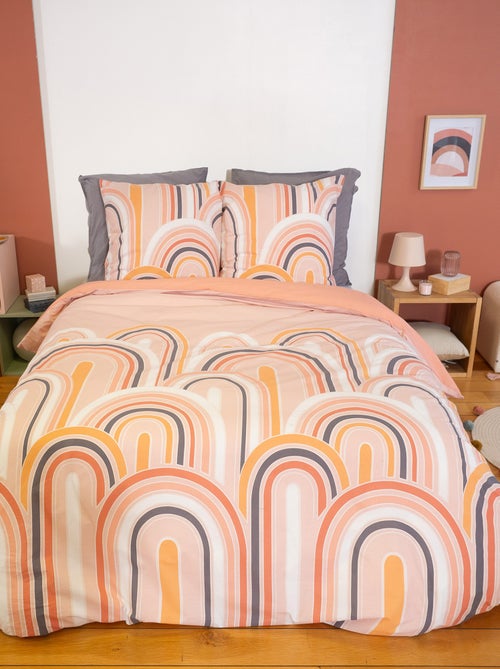 Juego de cama de 3 piezas para 2 personas - Funda nórdica + 2 fundas de almohada - Kiabi Juego de cama de 3 piezas para 2 personas - Funda nórdica + 2 fundas de almohada - Kiabi