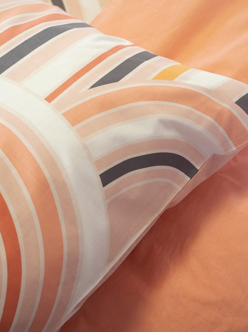 Juego de cama de 3 piezas para 2 personas - Funda nórdica + 2 fundas de almohada Naranja - Kiabi