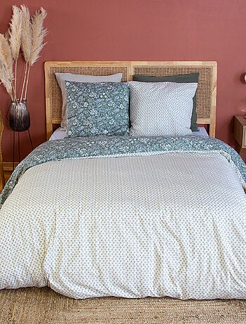 Juego de cama de 3 piezas reversible con estampado floral