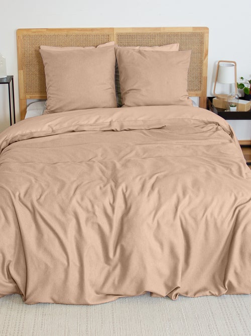 Juego de cama de 3 piezas sensación franela - Kiabi Juego de cama de 3 piezas sensación franela - Kiabi