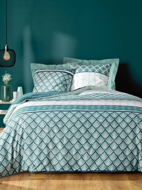 Juego de cama de 3 Piezas Stria Esmeralda - Kiabi Juego de cama de 3 Piezas Stria Esmeralda - Kiabi