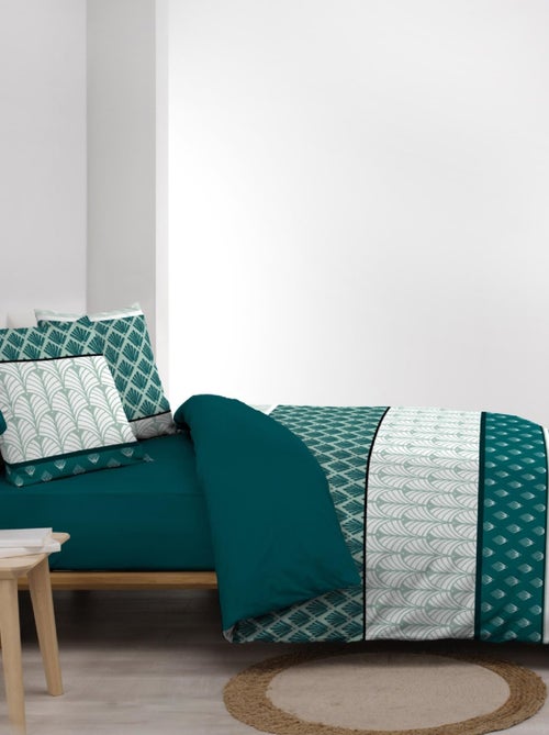 Juego de cama de 3 Piezas Stria Esmeralda - Kiabi Juego de cama de 3 Piezas Stria Esmeralda - Kiabi