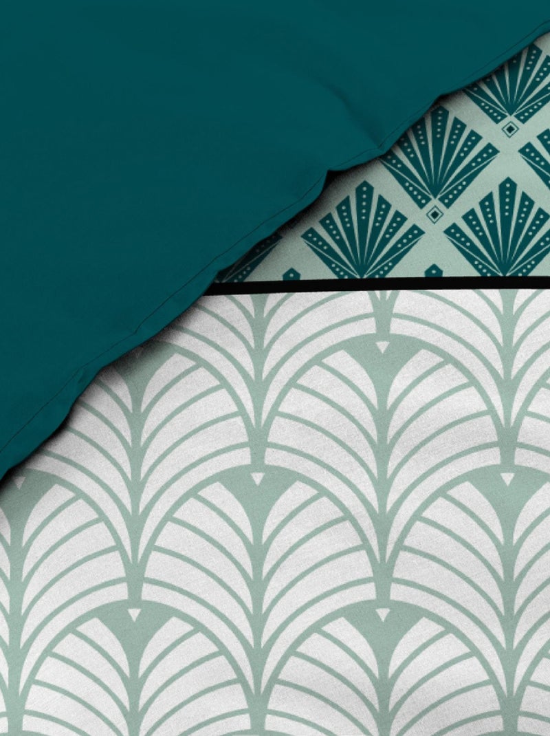 Juego de cama de 3 Piezas Stria Esmeralda Verde - Kiabi