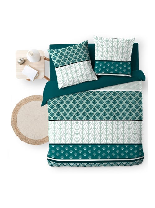 Juego de cama de 3 Piezas Stria Esmeralda - Kiabi Juego de cama de 3 Piezas Stria Esmeralda - Kiabi