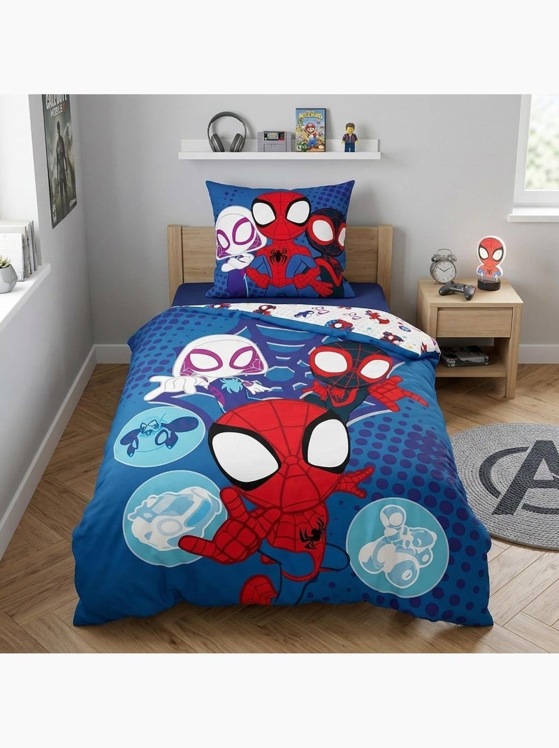 Juego de cama de algodón aymax spiderman Azul - Kiabi