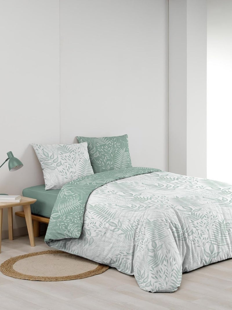 Juego de cama de algodón cassia sauge promo linge Verde - Kiabi