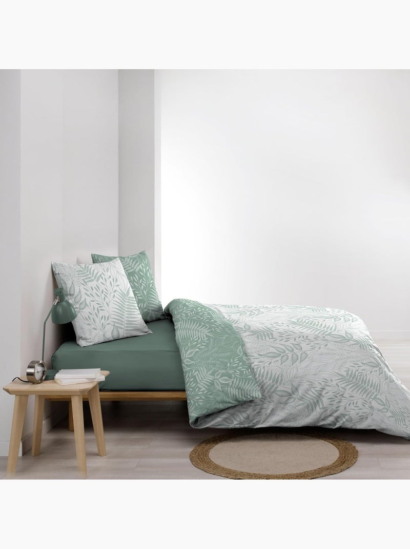 Juego de cama de algodón cassia sauge promo linge Verde - Kiabi