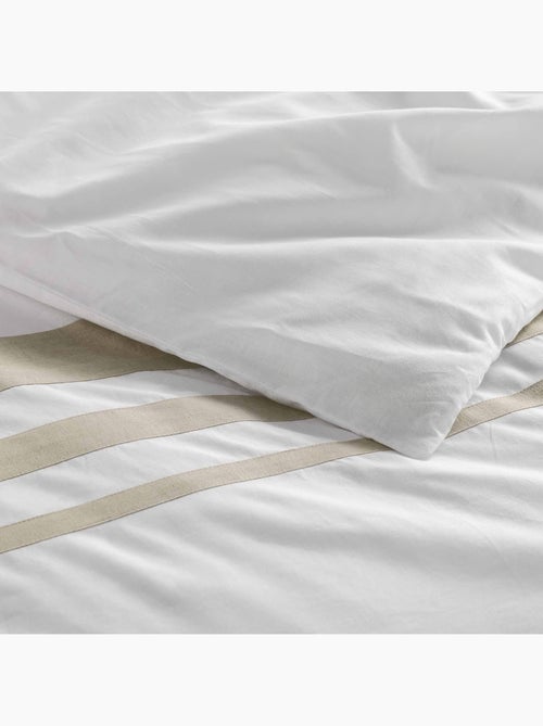 Juego de cama de algodón con acabado de lino - Kiabi Juego de cama de algodón con acabado de lino - Kiabi