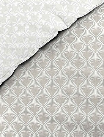 Juego de cama de algodón con estampado de hojas, reversible con doble cara impresa