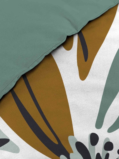 Juego de cama de algodón con estampado floral y doble cara impresa - Kiabi