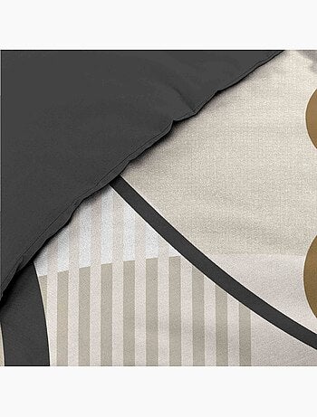 Juego de cama de algodón con estampado geométrico y doble cara impresa