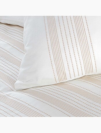 Juego de cama de algodón con fino motivo bordado