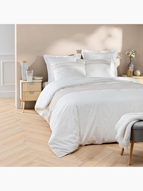 Juego de cama de algodón con fino motivo bordado - Kiabi
