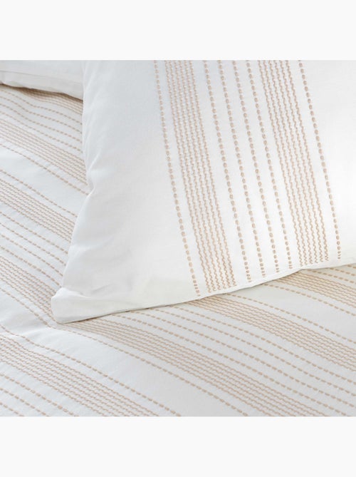 Juego de cama de algodón con fino motivo bordado - Kiabi