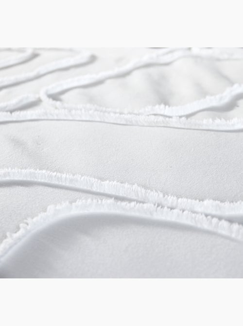 Juego de cama de algodón lavado con diseño geométrico abstracto tufté - Kiabi Juego de cama de algodón lavado con diseño geométrico abstracto tufté - Kiabi