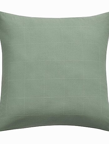 Juego de cama de algodón lavado con estampado de cuadros jacquard