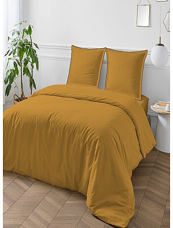 Juego de cama de algodón liso con acabado bourdon