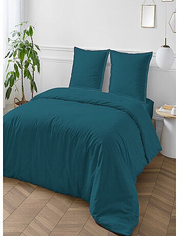 Juego de cama de algodón liso con acabado bourdon