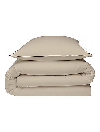Juego de cama de algodón liso con acabado bourdon