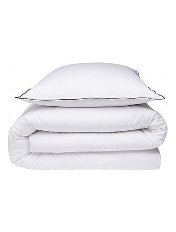 Juego de cama de algodón liso con acabado bourdon