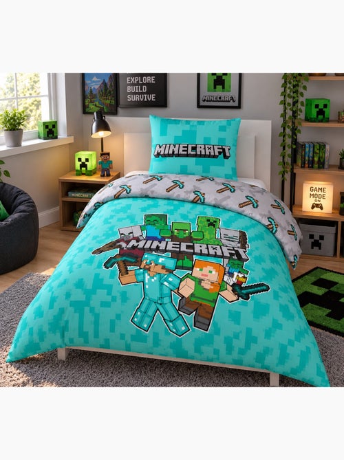 Juego de cama de algodón minecraft aymax - Kiabi Juego de cama de algodón minecraft aymax - Kiabi