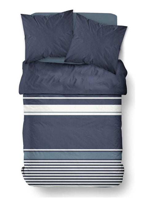 Juego de cama de algodón puro, 240 x 220 cm, a rayas - AFIBEL - Kiabi Juego de cama de algodón puro, 240 x 220 cm, a rayas - AFIBEL - Kiabi