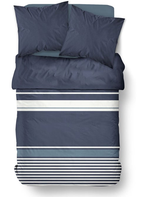 Juego de cama de algodón puro, 240 x 220 cm, a rayas - AFIBEL - Kiabi Juego de cama de algodón puro, 240 x 220 cm, a rayas - AFIBEL - Kiabi