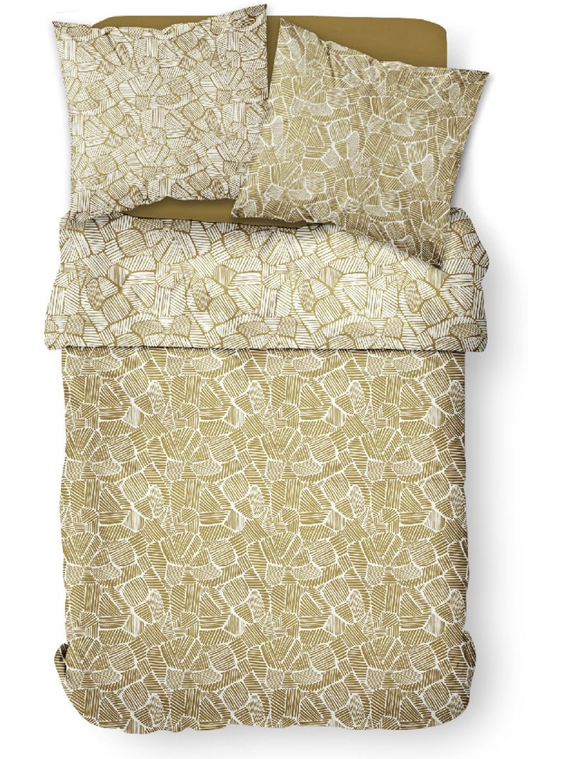 Juego de cama de algodón puro, 240 x 220 cm, África - AFIBEL Marrón - Kiabi