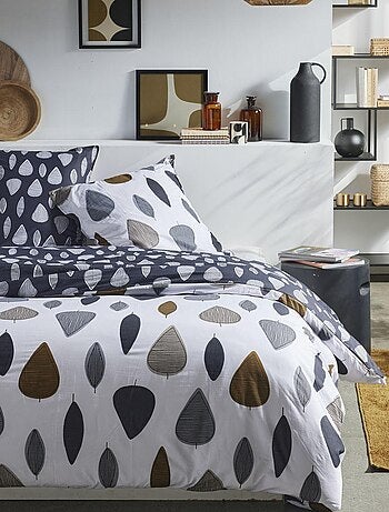 Juego de cama de algodón puro, 240 x 220 cm, estampado de árboles - AFIBEL