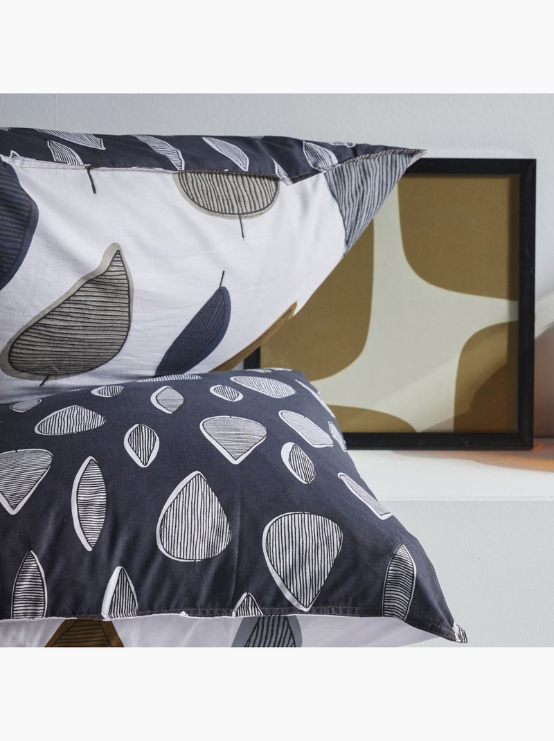 Juego de cama de algodón puro, 240 x 220 cm, estampado de árboles - AFIBEL Blanco - Kiabi
