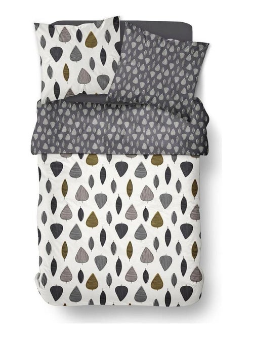 Juego de cama de algodón puro, 240 x 220 cm, estampado de árboles - AFIBEL - Kiabi Juego de cama de algodón puro, 240 x 220 cm, estampado de árboles - AFIBEL - Kiabi