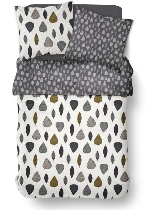 Juego de cama de algodón puro, 240 x 220 cm, estampado de árboles - AFIBEL - Kiabi Juego de cama de algodón puro, 240 x 220 cm, estampado de árboles - AFIBEL - Kiabi
