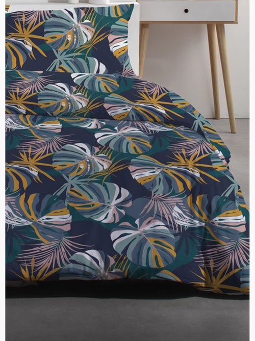 Juego de cama de algodón puro 240 x 220 cm, Follaje - AFIBEL - Kiabi Juego de cama de algodón puro 240 x 220 cm, Follaje - AFIBEL - Kiabi